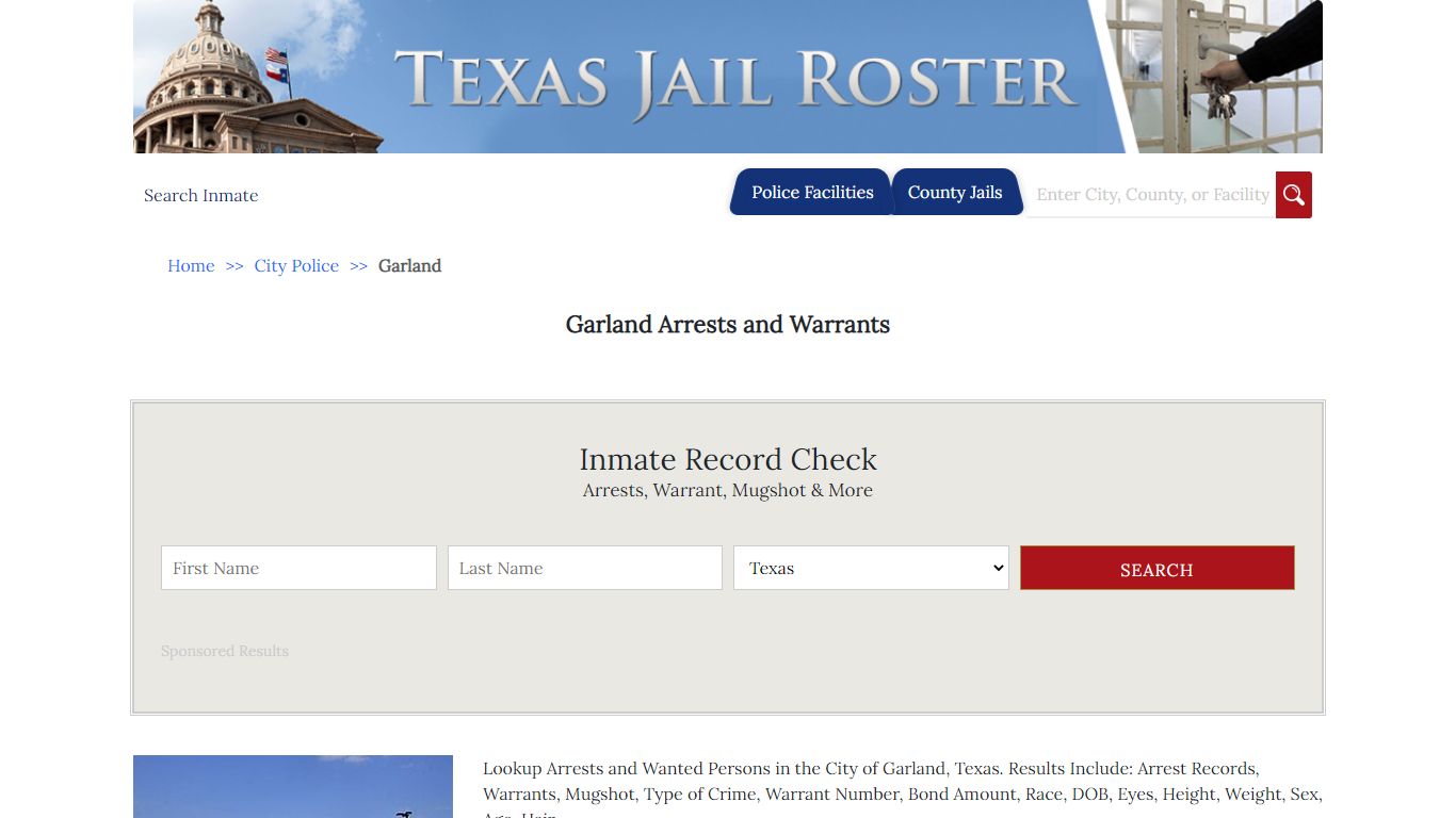 Garland Arrests and Warrants | Jail Roster Search