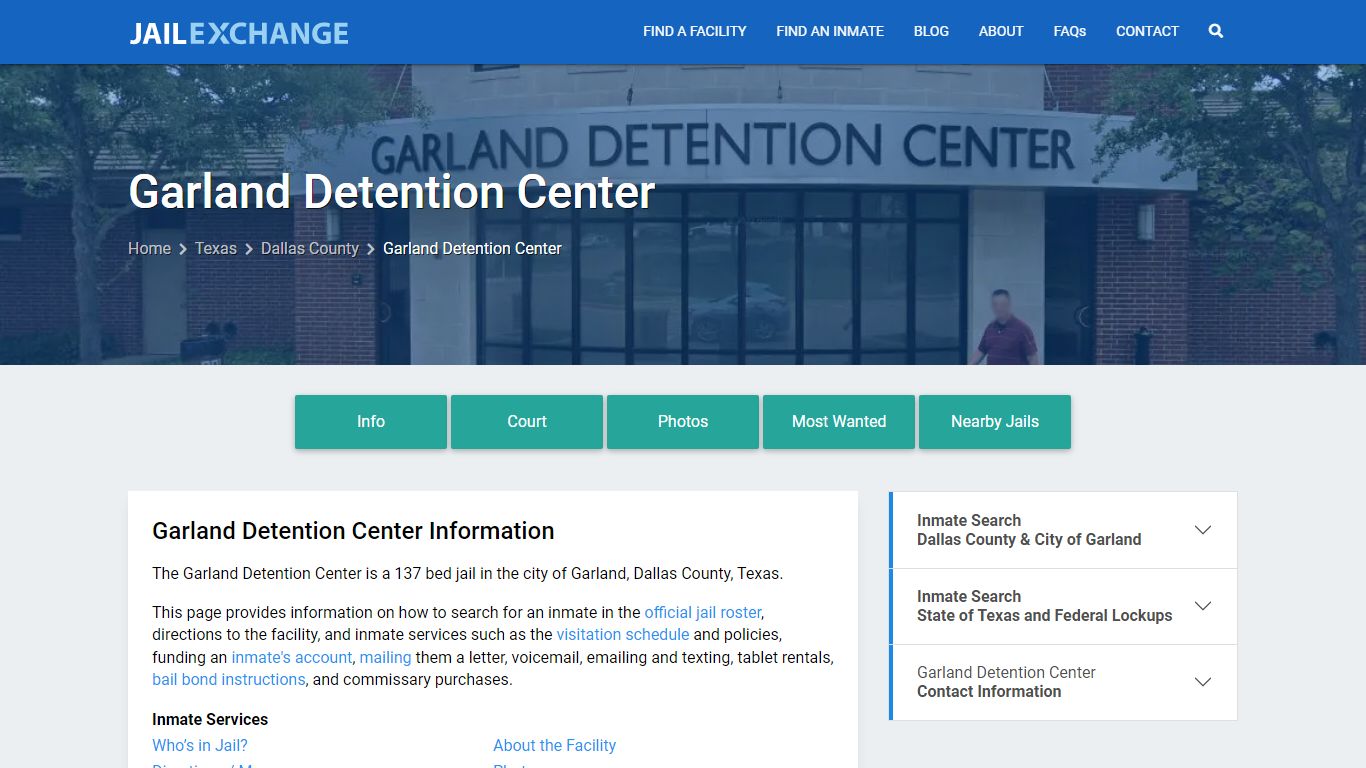 Garland Detention Center, TX Inmate Search, Information - Jail Exchange